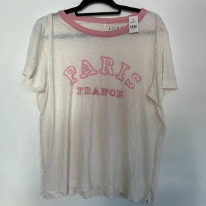 LOFT Paris Ringer Tee - Size XL
